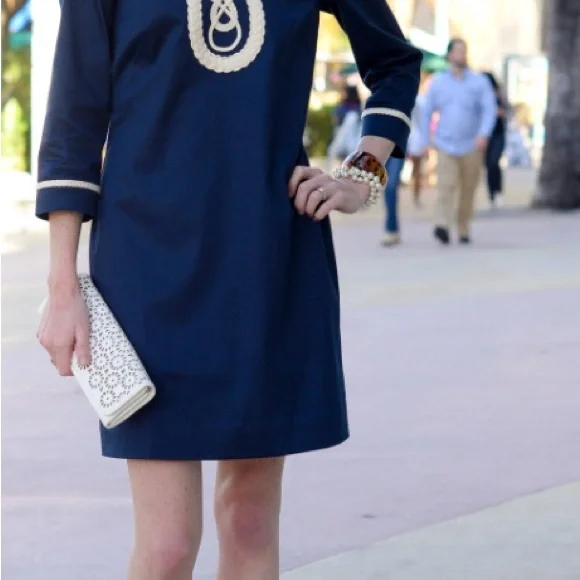 Vineyard Vines | Dresses | Vineyard Vines Blue And White Sheath Dress With  Bib Collar | Poshmark